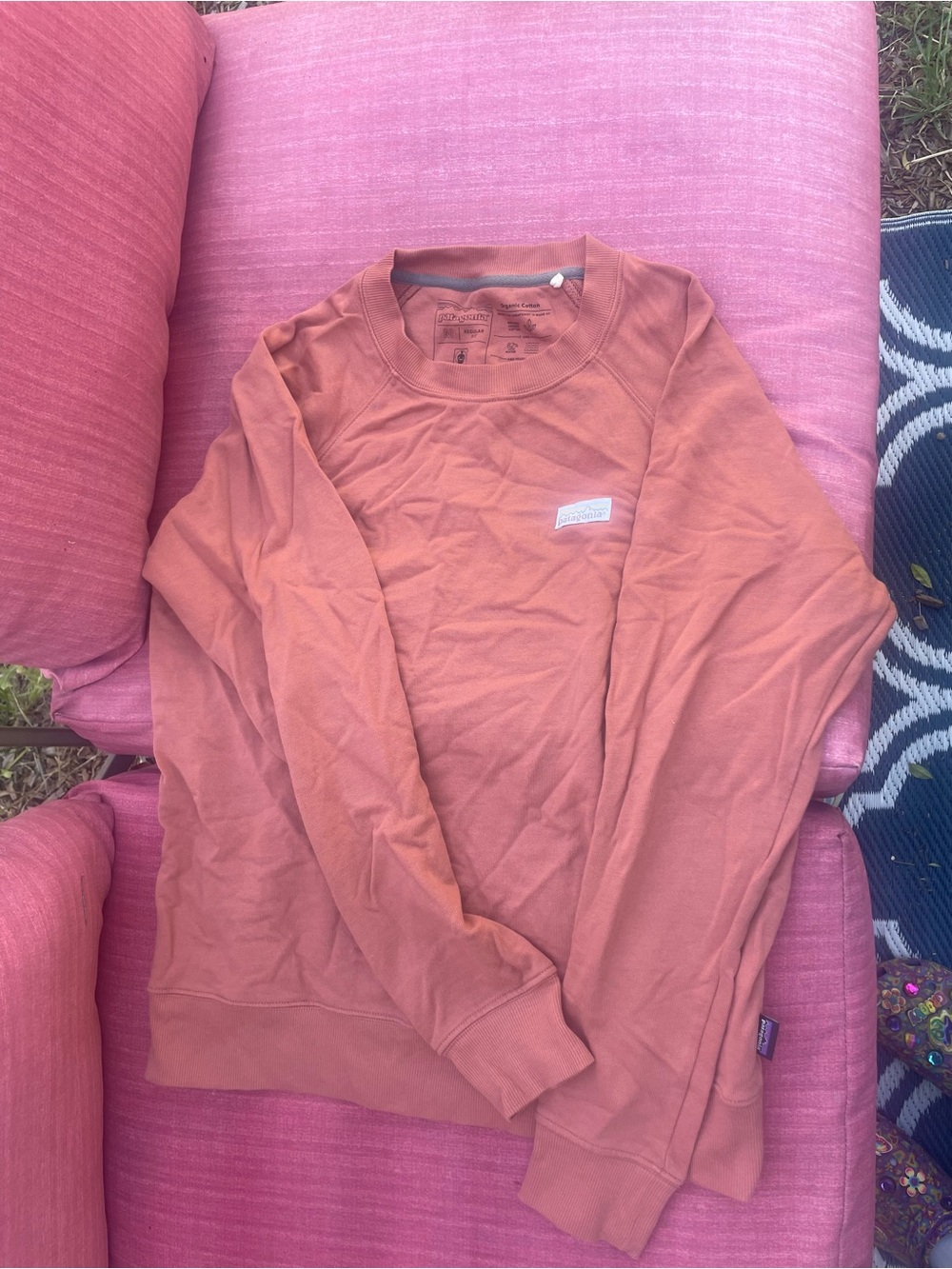 Patagonia Rust Orange Crewneck Sweatshirt